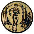 Suunnistus 13051, 25mm aihemerkki. Kulta, hopea, pronssi