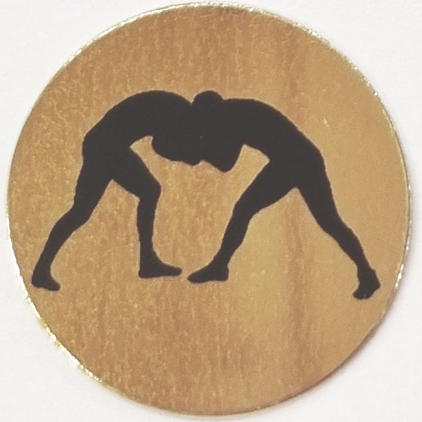 Paini tarra, 25mm aihemerkki. Kulta, hopea, pronssi.