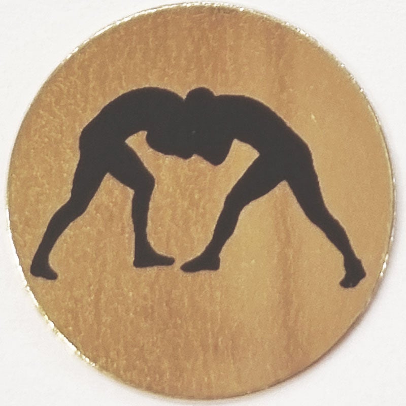 Paini tarra, 25mm aihemerkki. Kulta, hopea, pronssi.